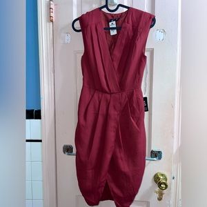 Express burgundy dress